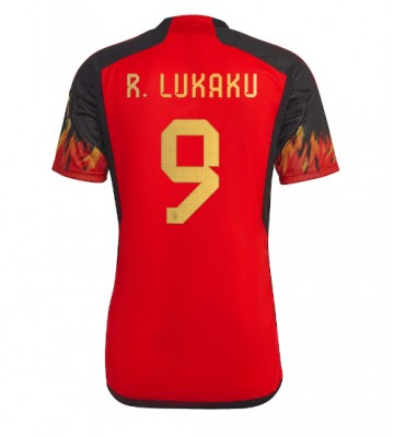 Belgia Romelu Lukaku #9 Koszulka Podstawowych MŚ 2022 Krótki Rękaw